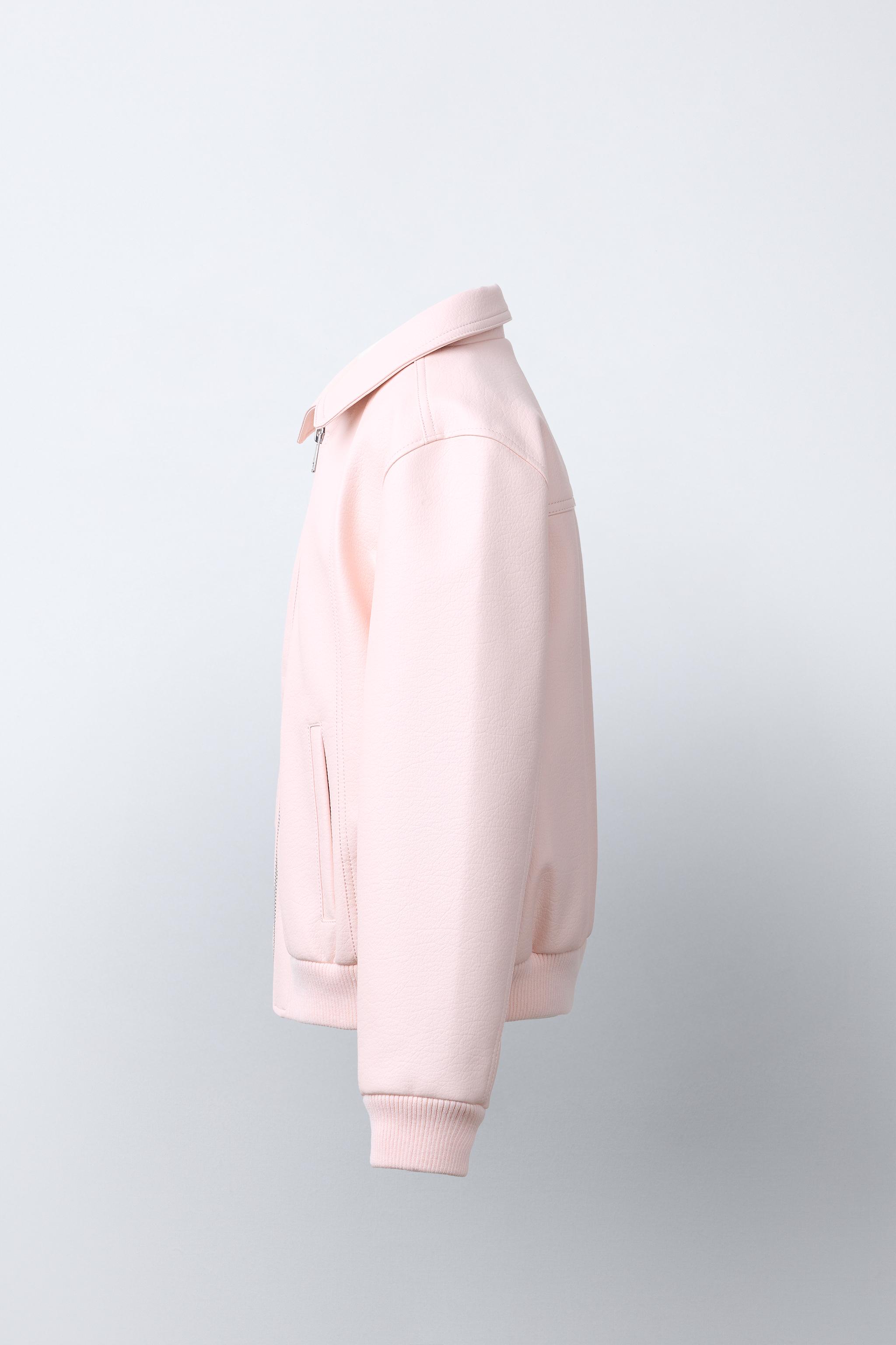 BLOUSON BOMBER EFFET MATIÈRE SYNTHÉTIQUE